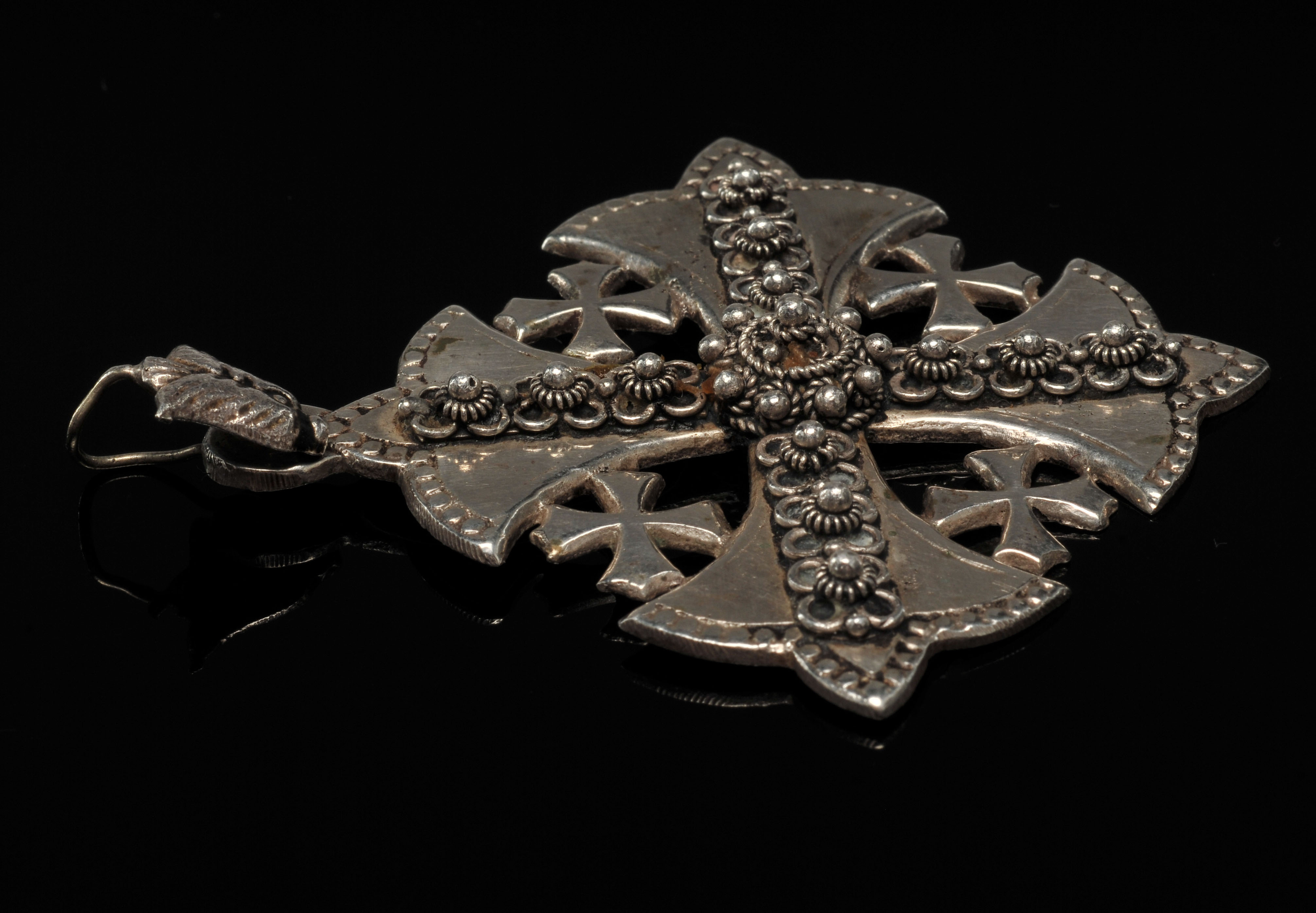  Jerusalem silver "Crusader's Cross" pendant 