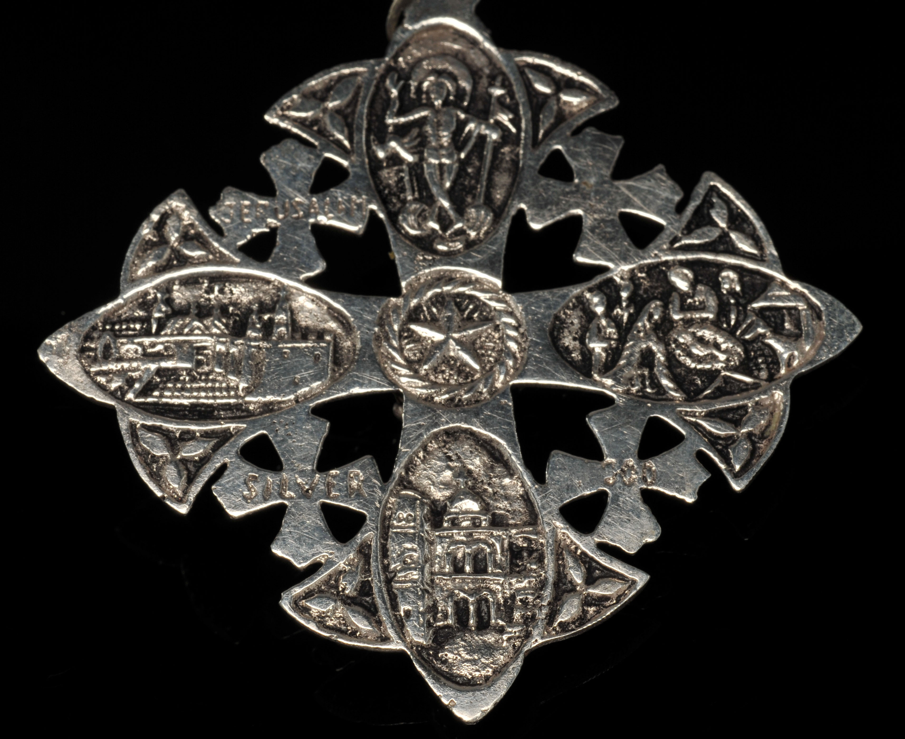  Jerusalem silver "Crusader's Cross" pendant 