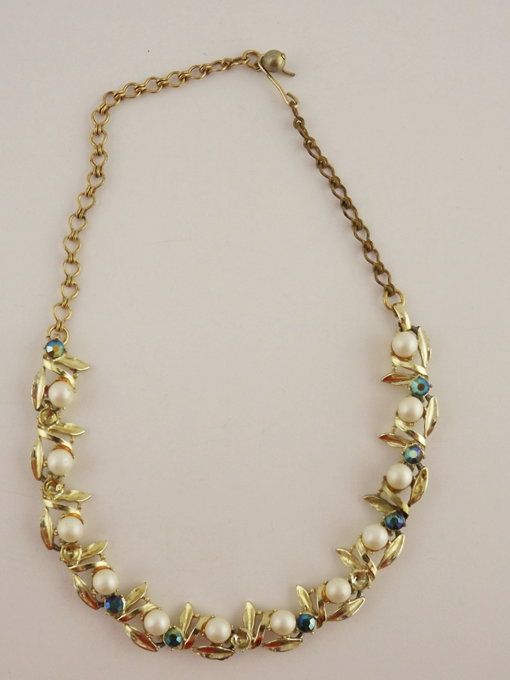 Faux Pearl Jewelry & Blue Stone Earrings