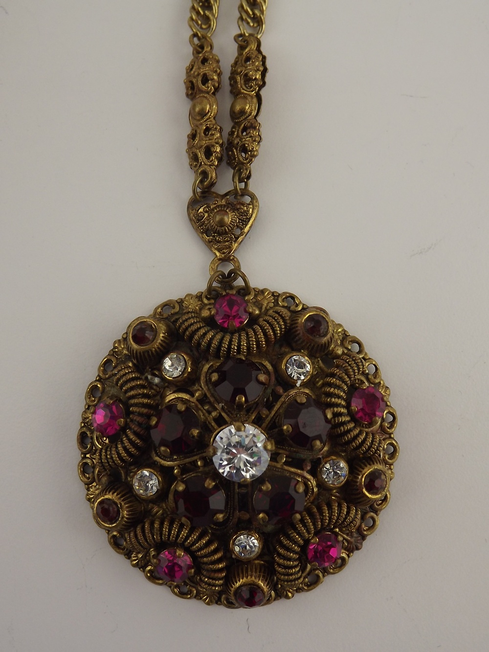 Pink/Red Stone Rings and Pendant