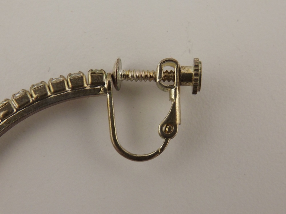 Rhinestone Hoop Earrings and Knotted Mesh Earrings