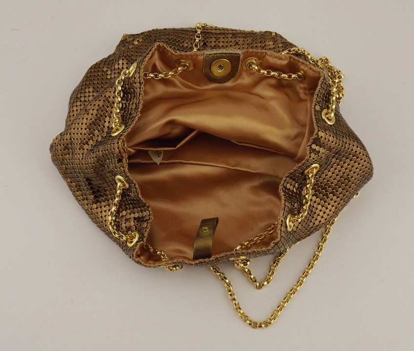 Wniting & Davis Copper Mesh Drawstring Bag