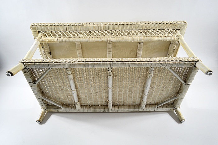 Pier One Cream Colored Wicker Cocktail Table