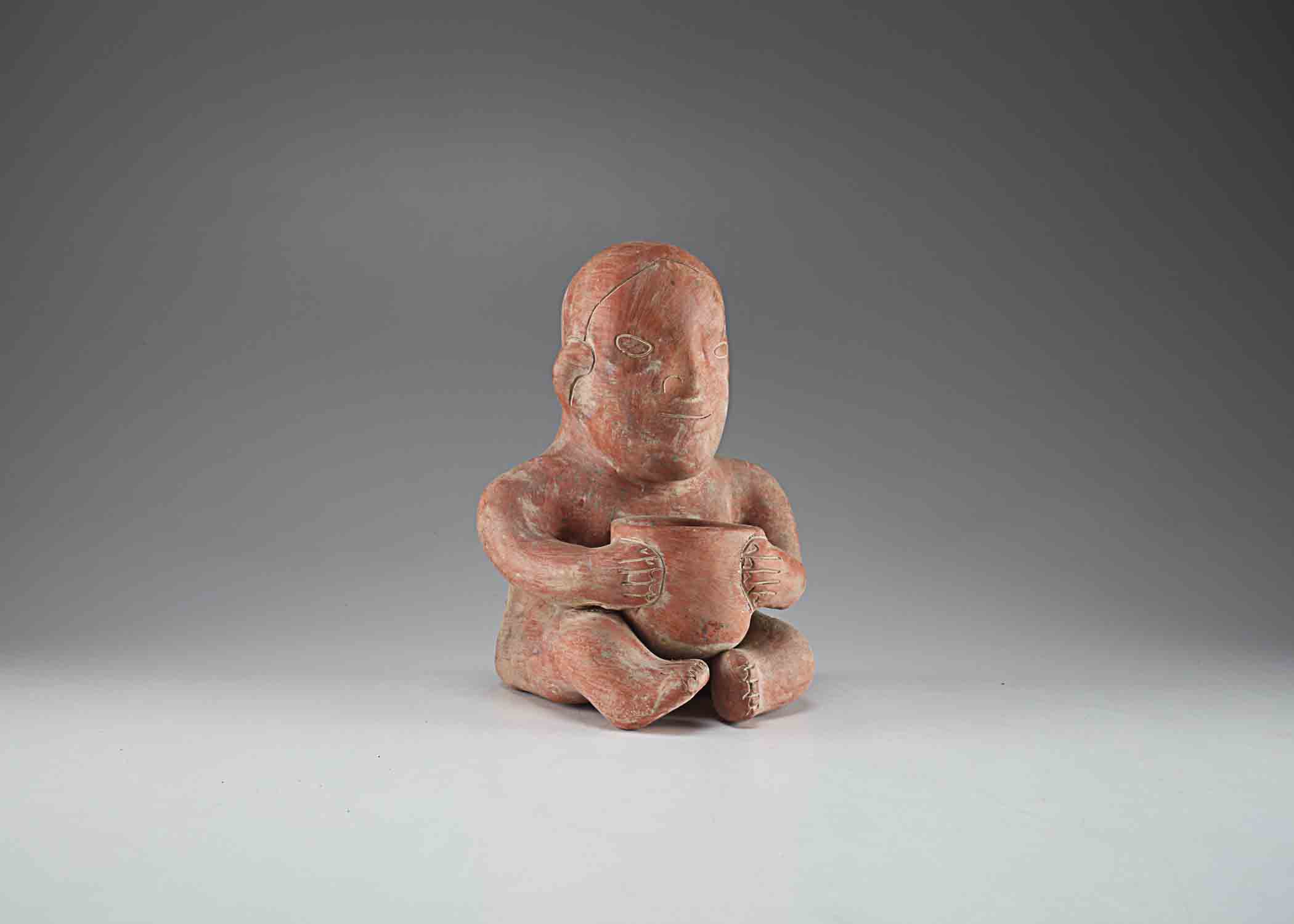 Mexican vintage handmade red clay Primitive sculpture