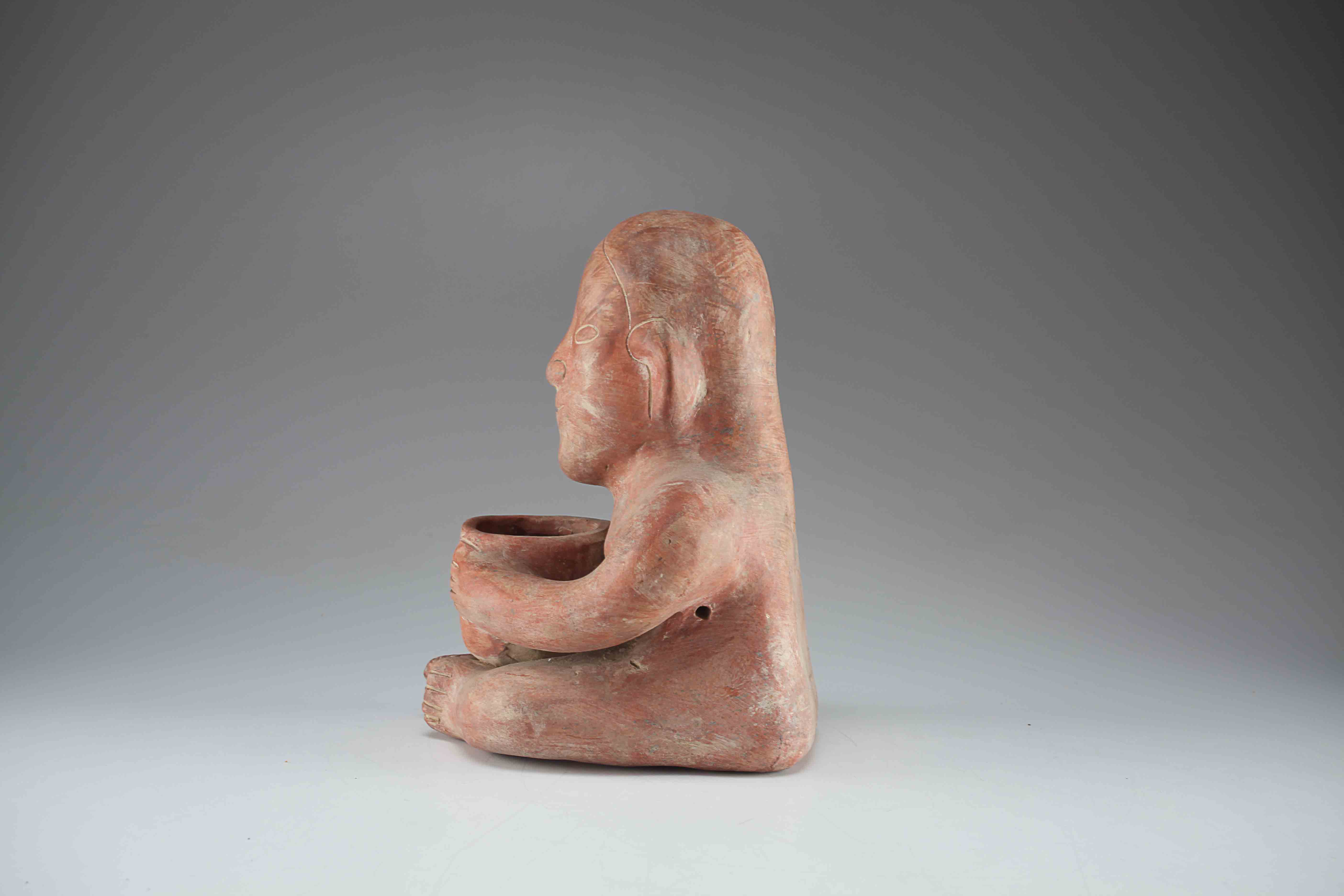 Mexican vintage handmade red clay Primitive sculpture