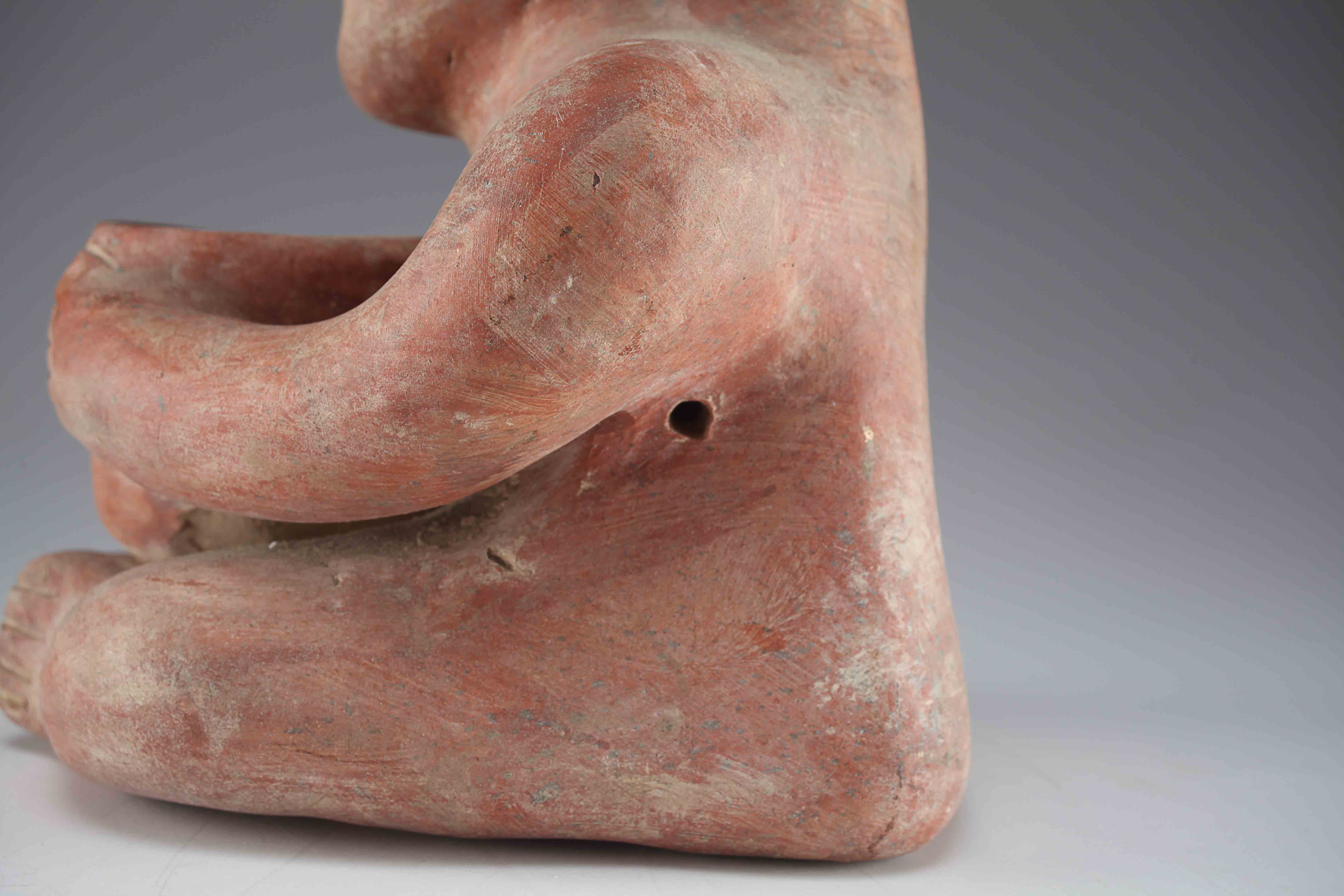 Mexican vintage handmade red clay Primitive sculpture