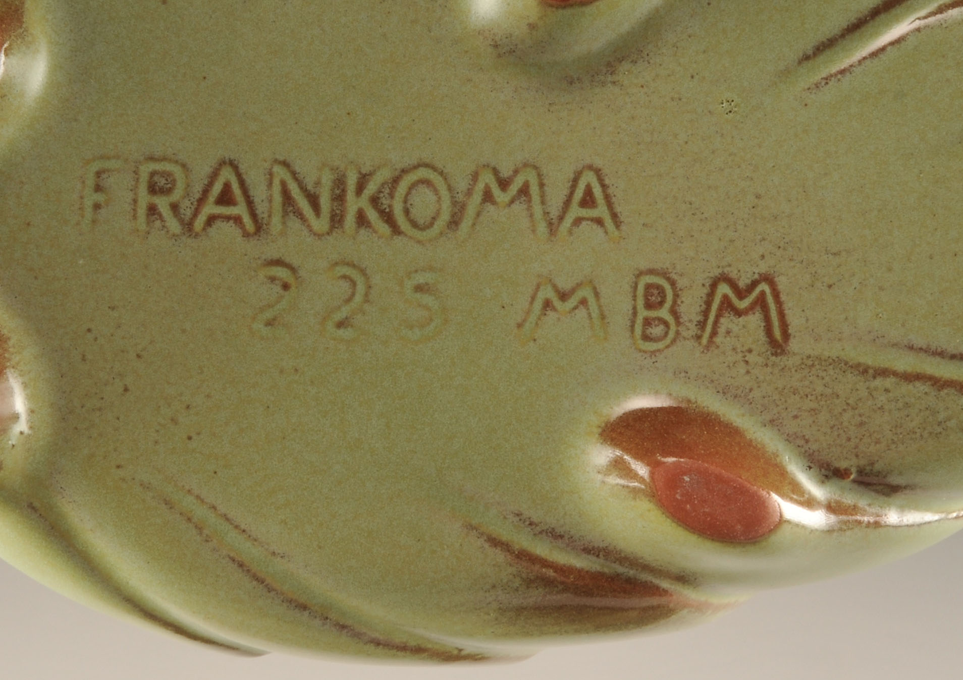 Set of Three Frankoma Pottery Nesting Leaf Dishes