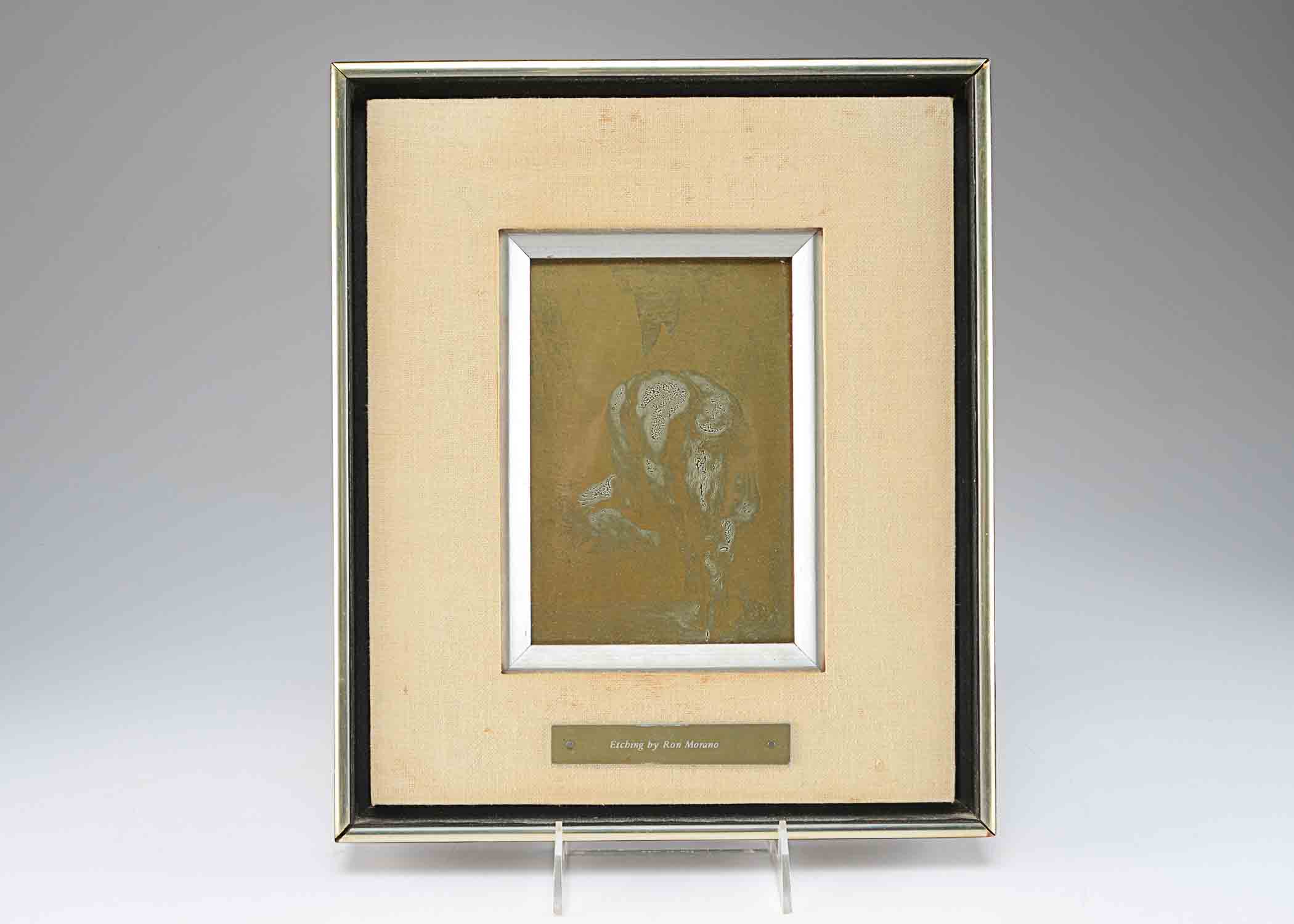 Original Ron Mornao Engraved Metal Plate