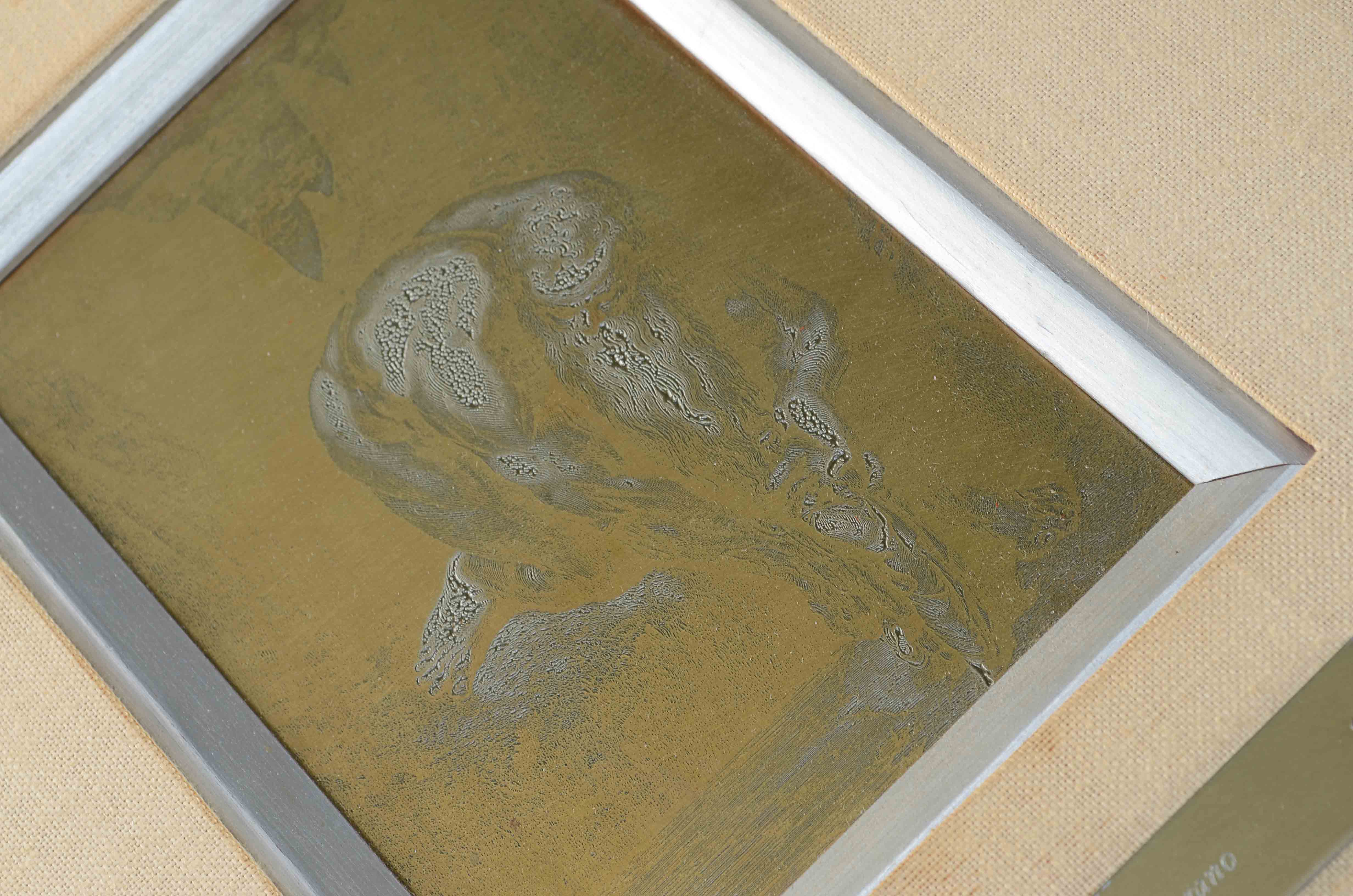 Original Ron Mornao Engraved Metal Plate