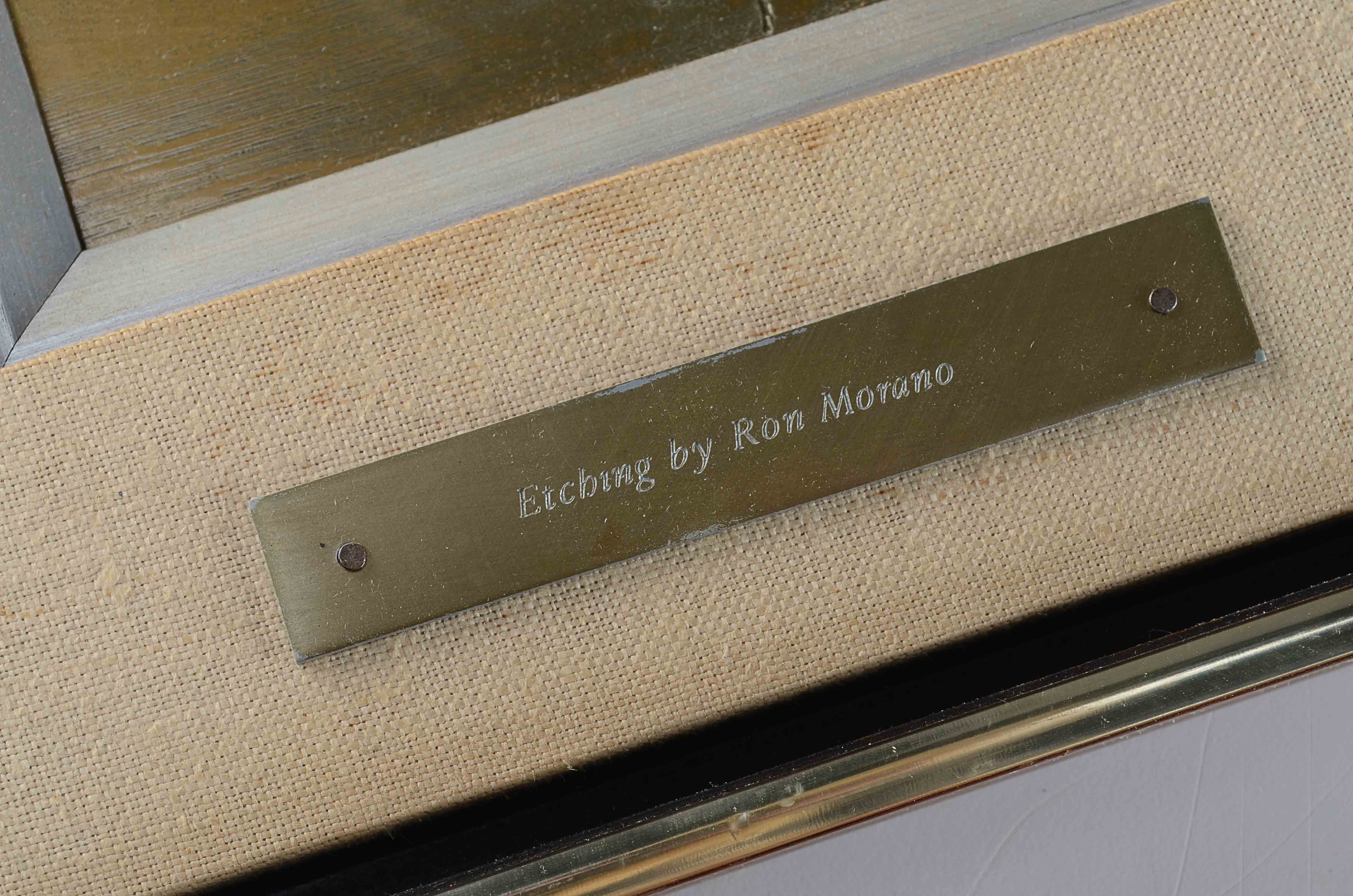 Original Ron Mornao Engraved Metal Plate