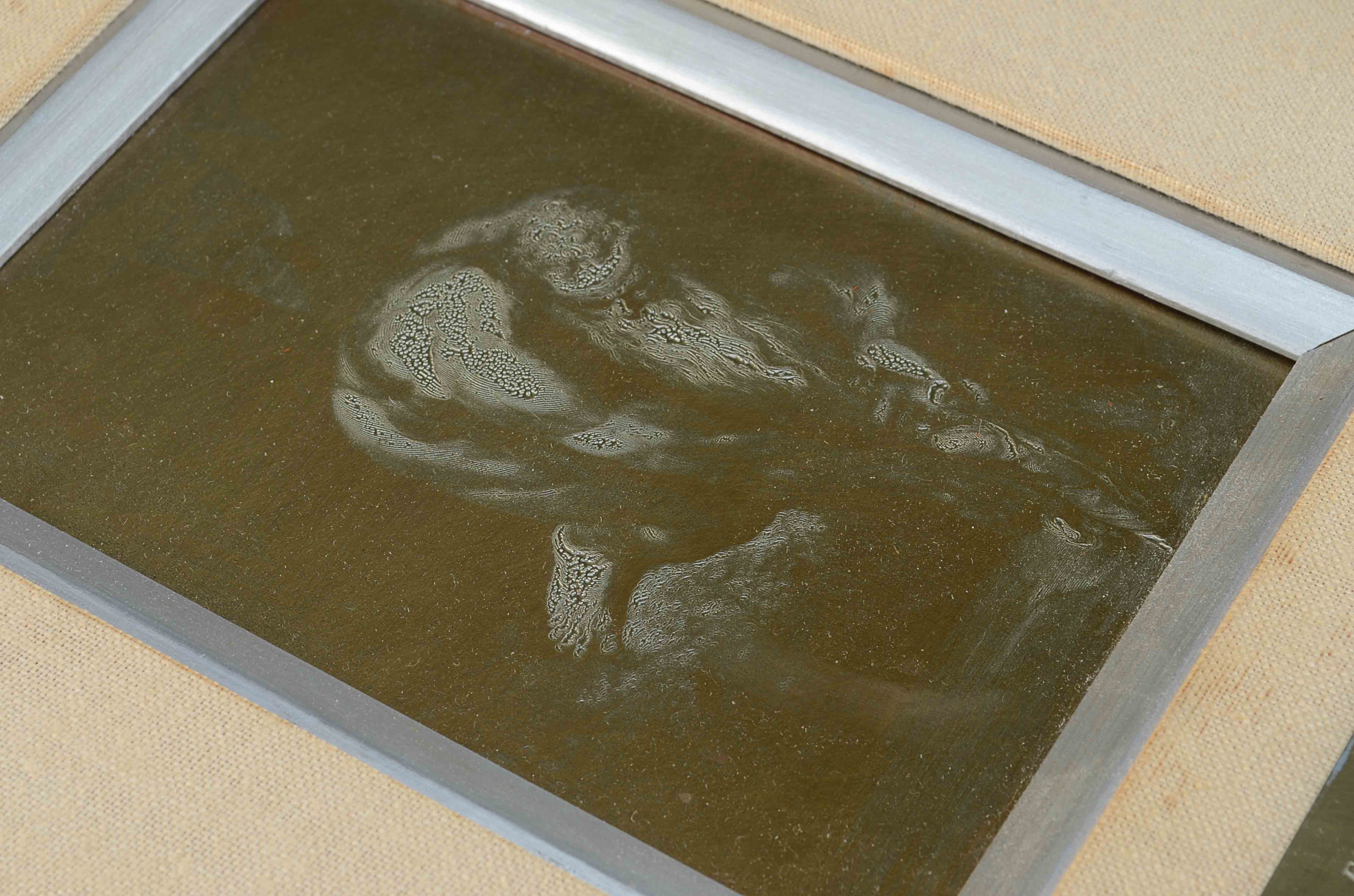 Original Ron Mornao Engraved Metal Plate