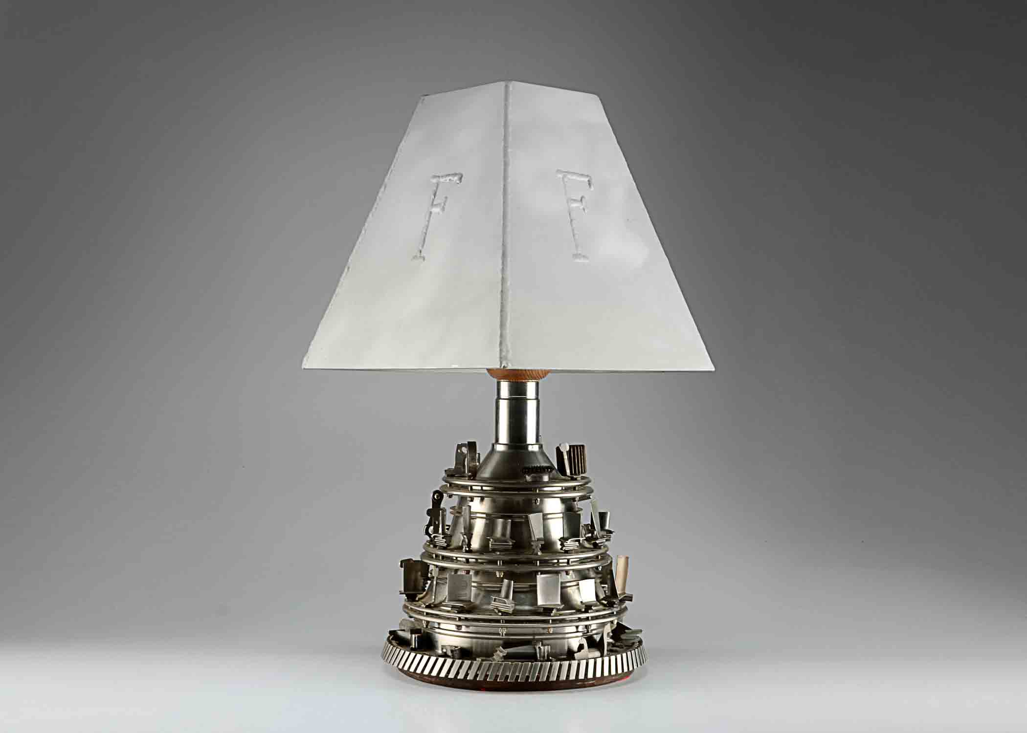 Modern Industrial - Folk Art Table Lamp
