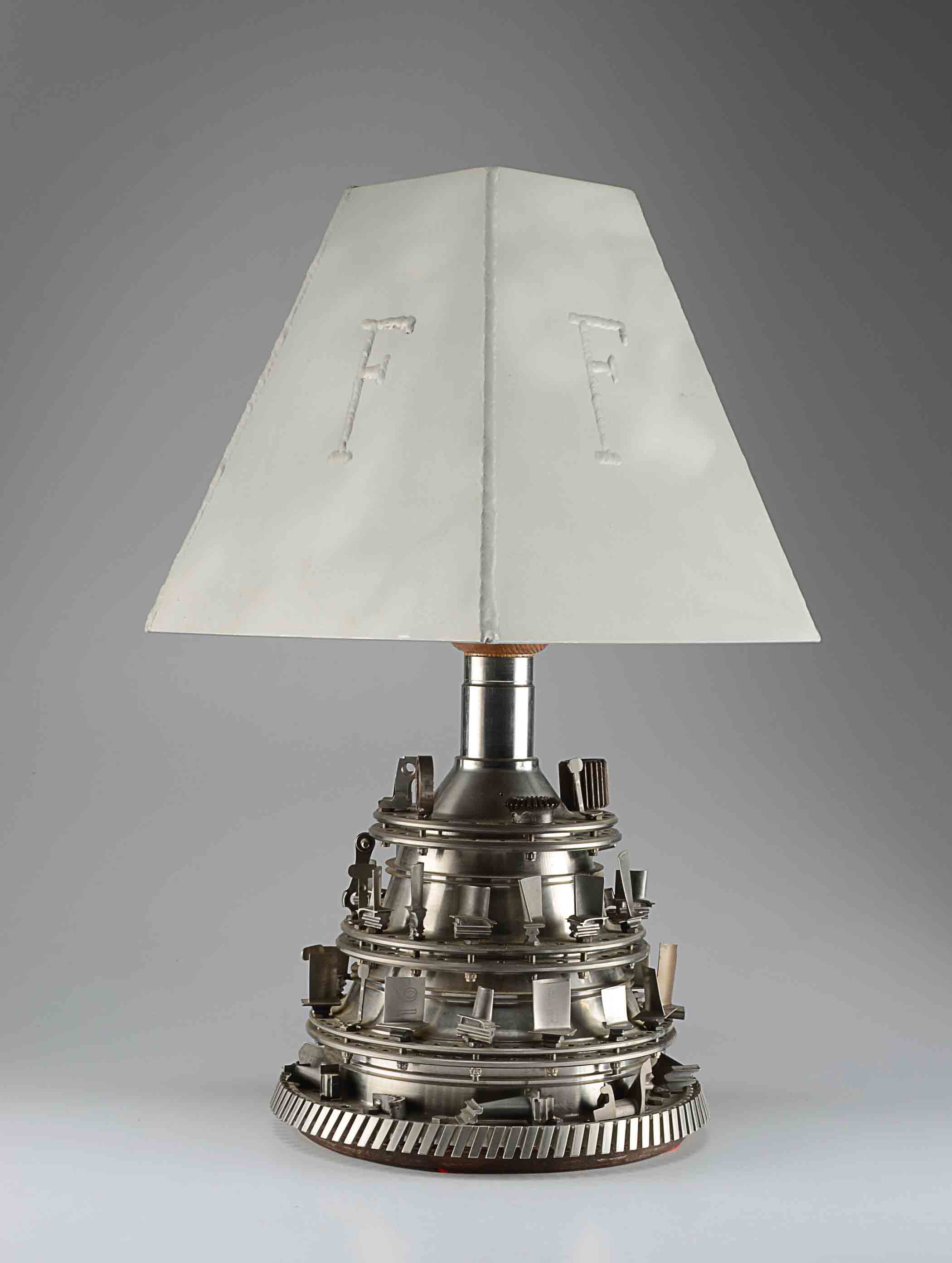 Modern Industrial - Folk Art Table Lamp