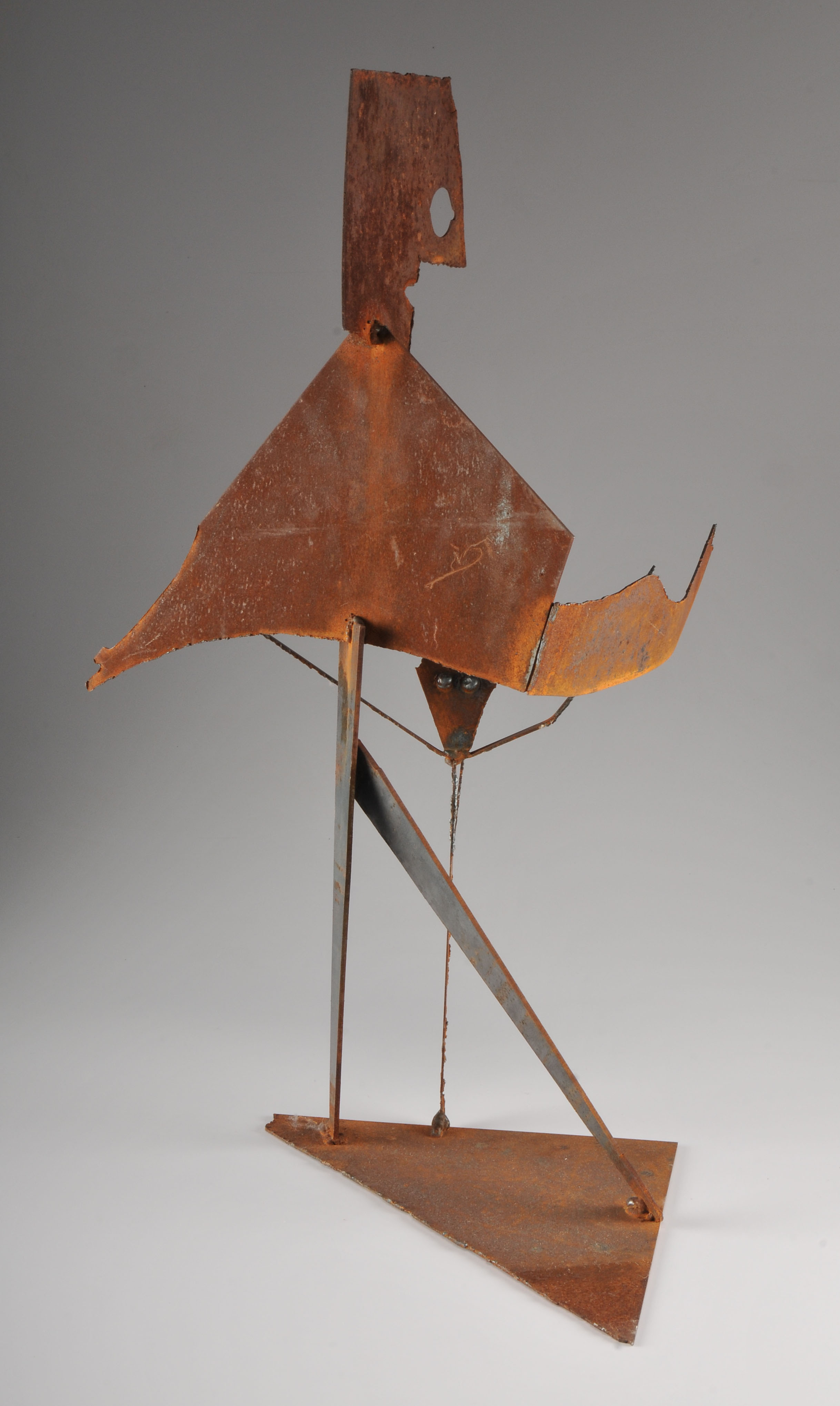 Modern Sculpture in Sheet Steel, Dancing Parent and Child