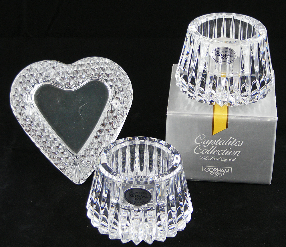 Gorham Crystal Candle Holders EBTH