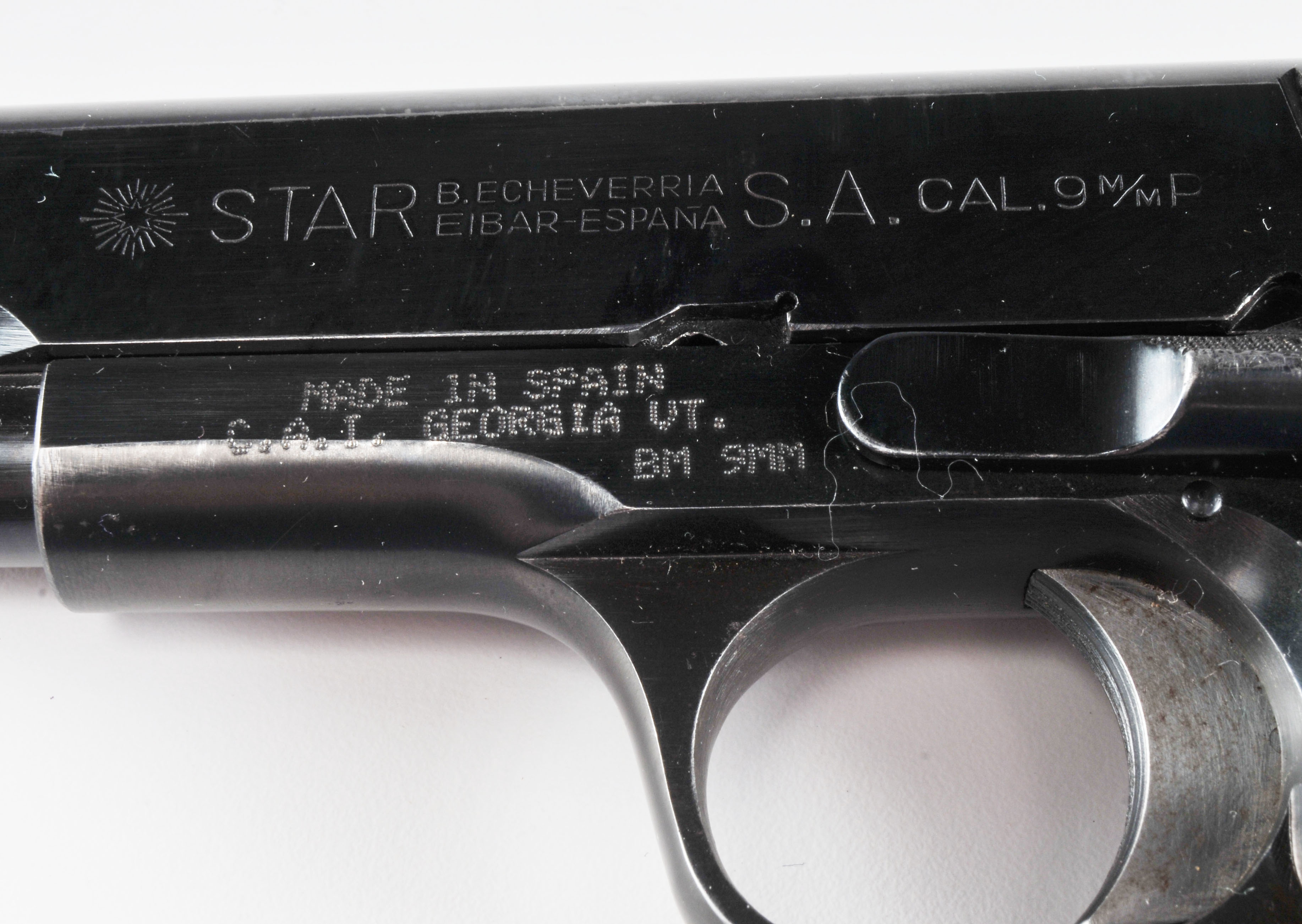 Star Model BM (Spanish) 9mm caliber semi-automatic handgun