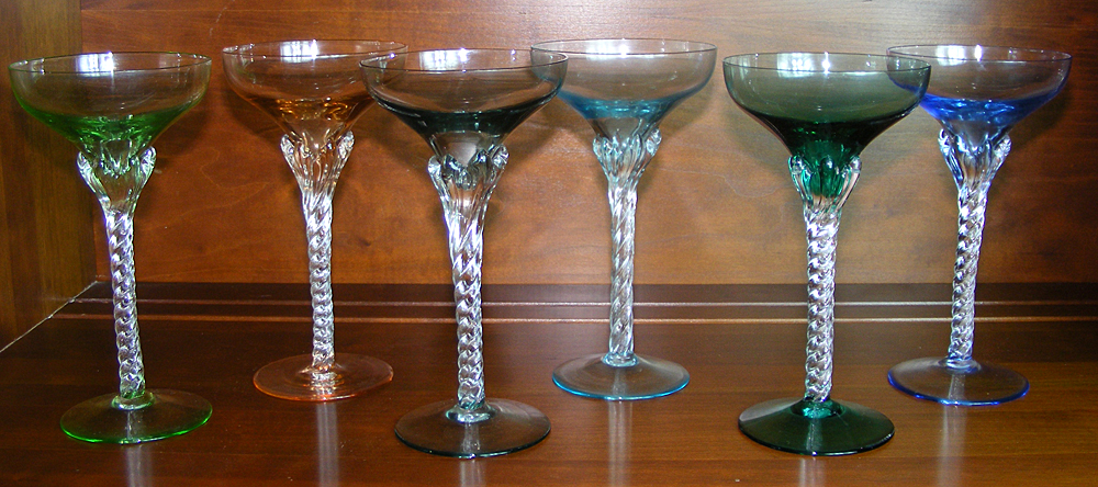 Colored Champagne Glasses 
