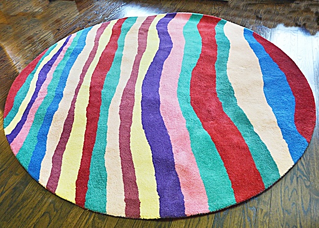  Modern Round Striped Rug
