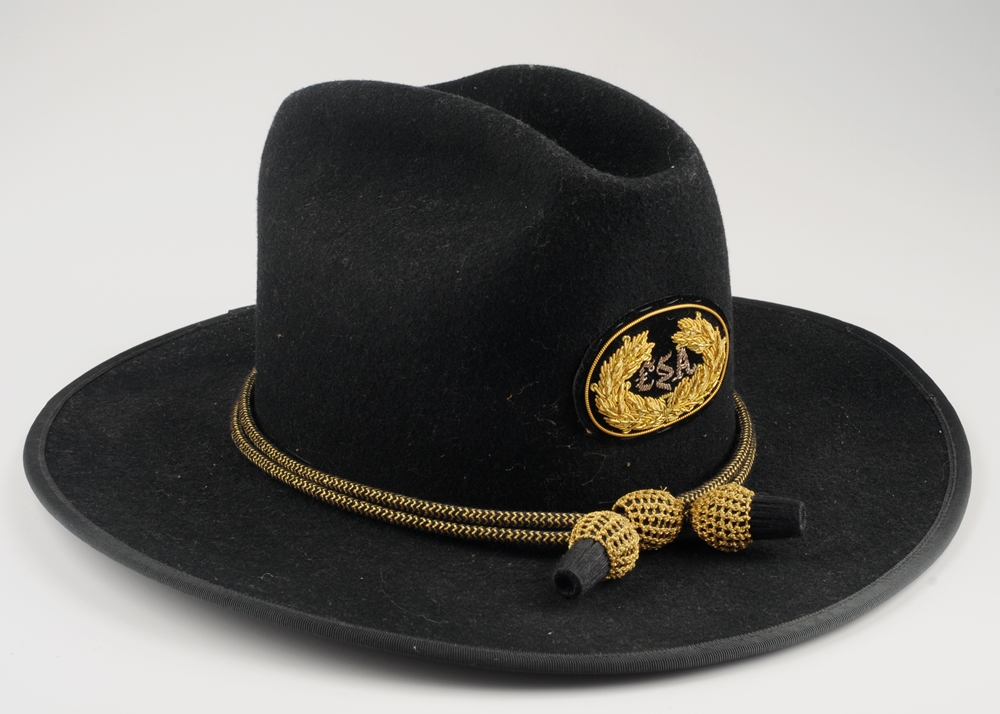 Reproduction C.S.A. Civil War hat. Size 7 3/8 (marked inside)