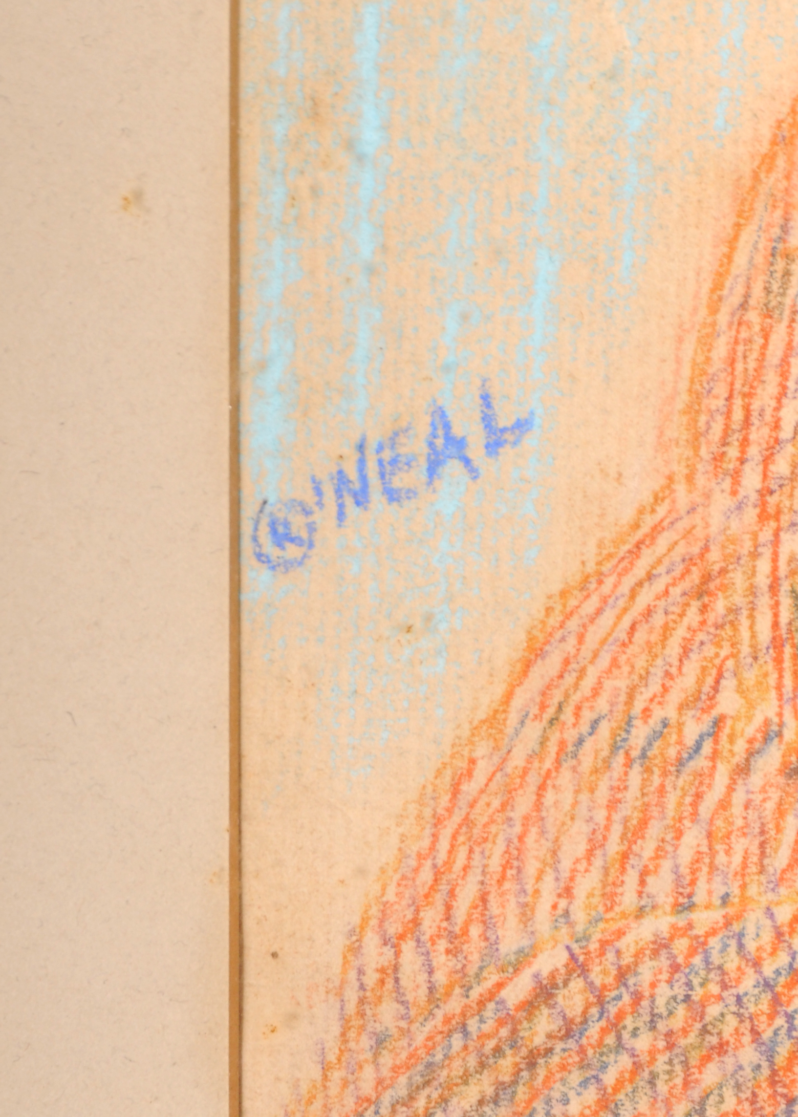  Vintage original colored pencil drawing of Martin Luther King Jr. 