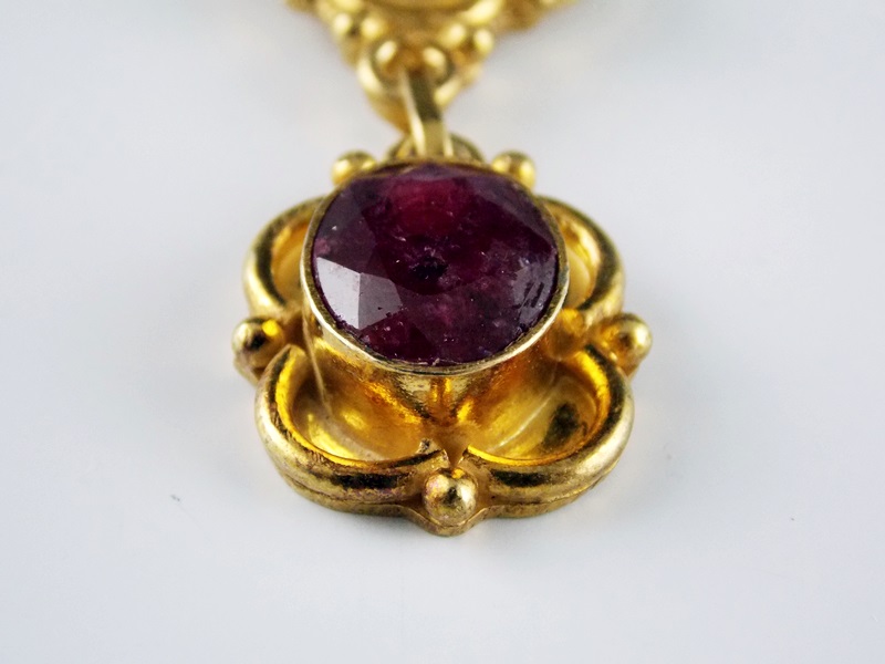 Old World Faceted Garnet Necklace and Bracelet