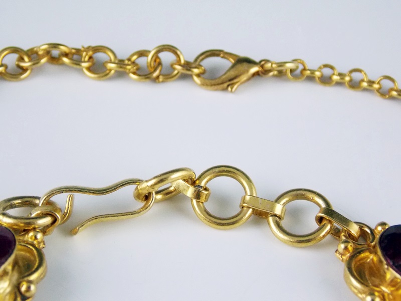 Old World Faceted Garnet Necklace and Bracelet