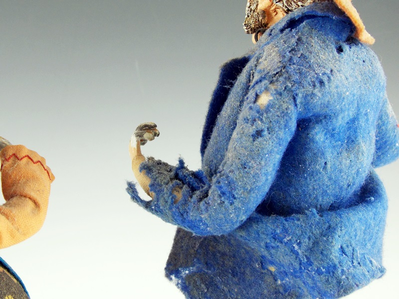 Vintage Painted Lead Couple