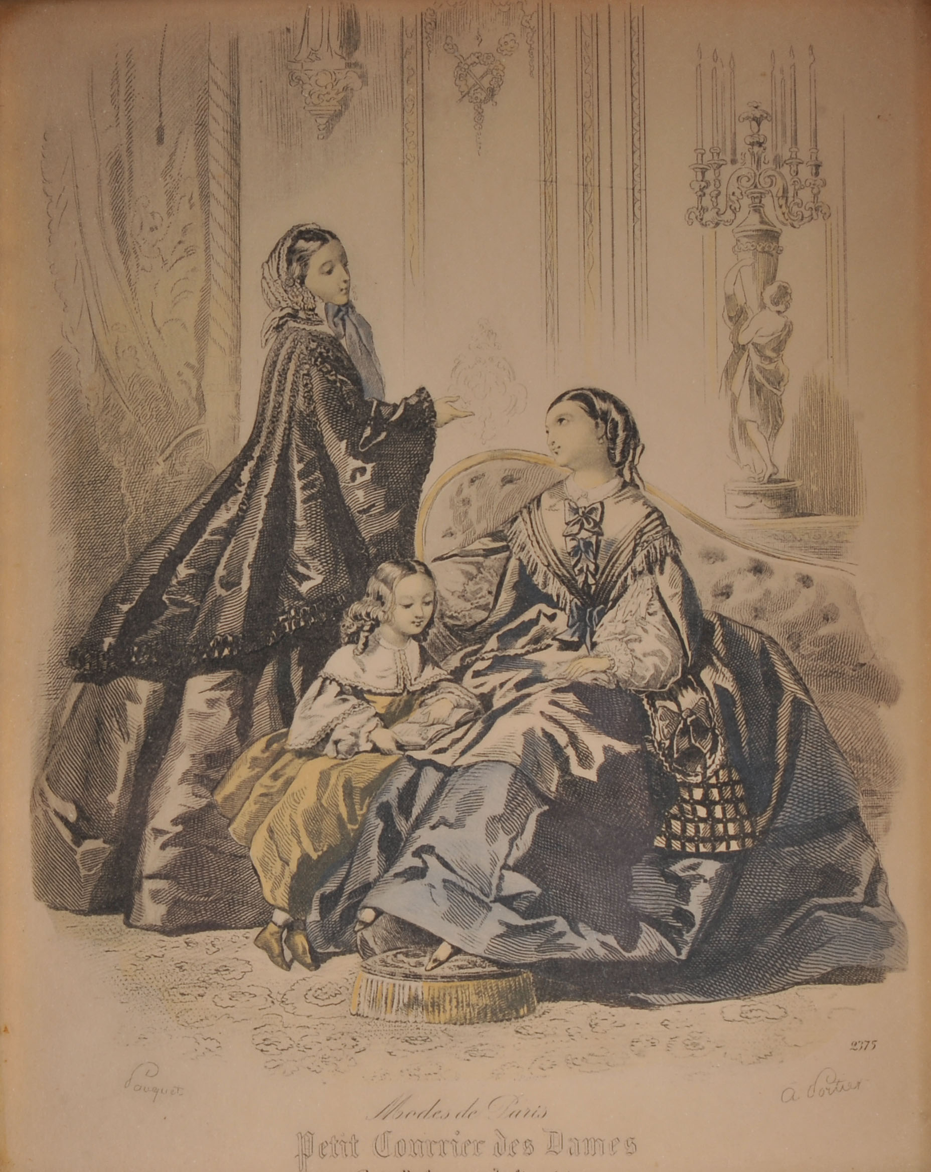 Original Engraved Plates from Courrier Des Dames