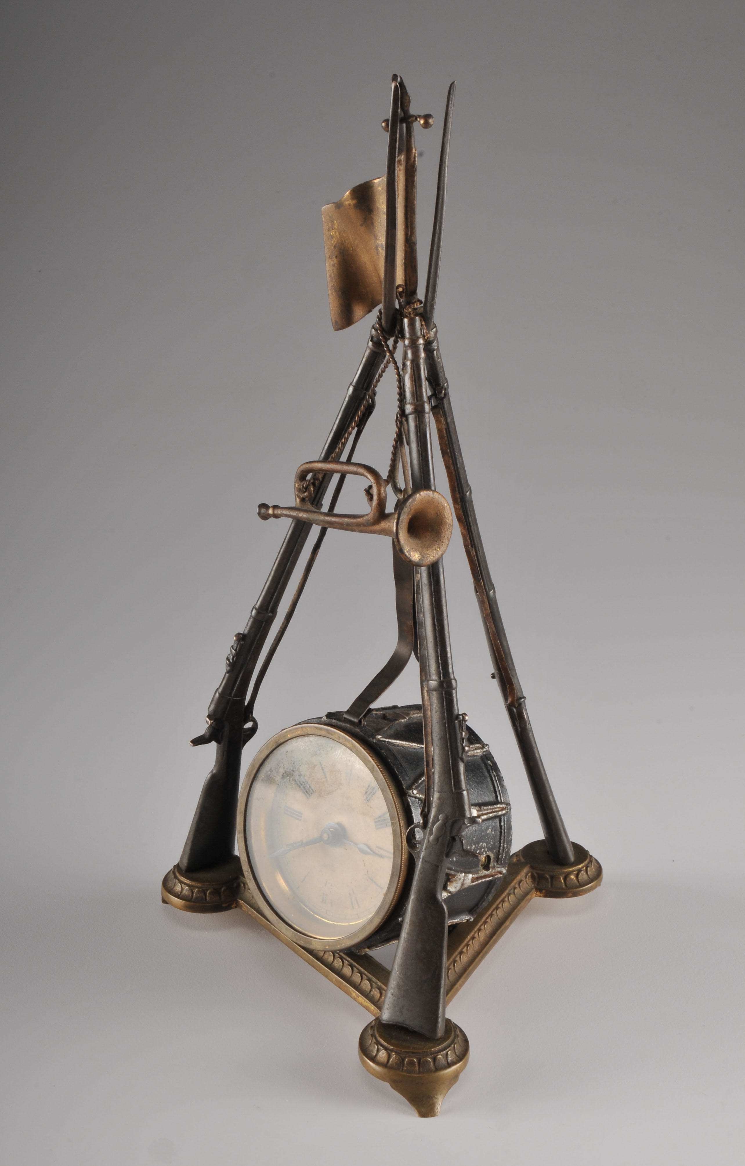 Ansonia "Army" Stacked Civil War Arms Clock