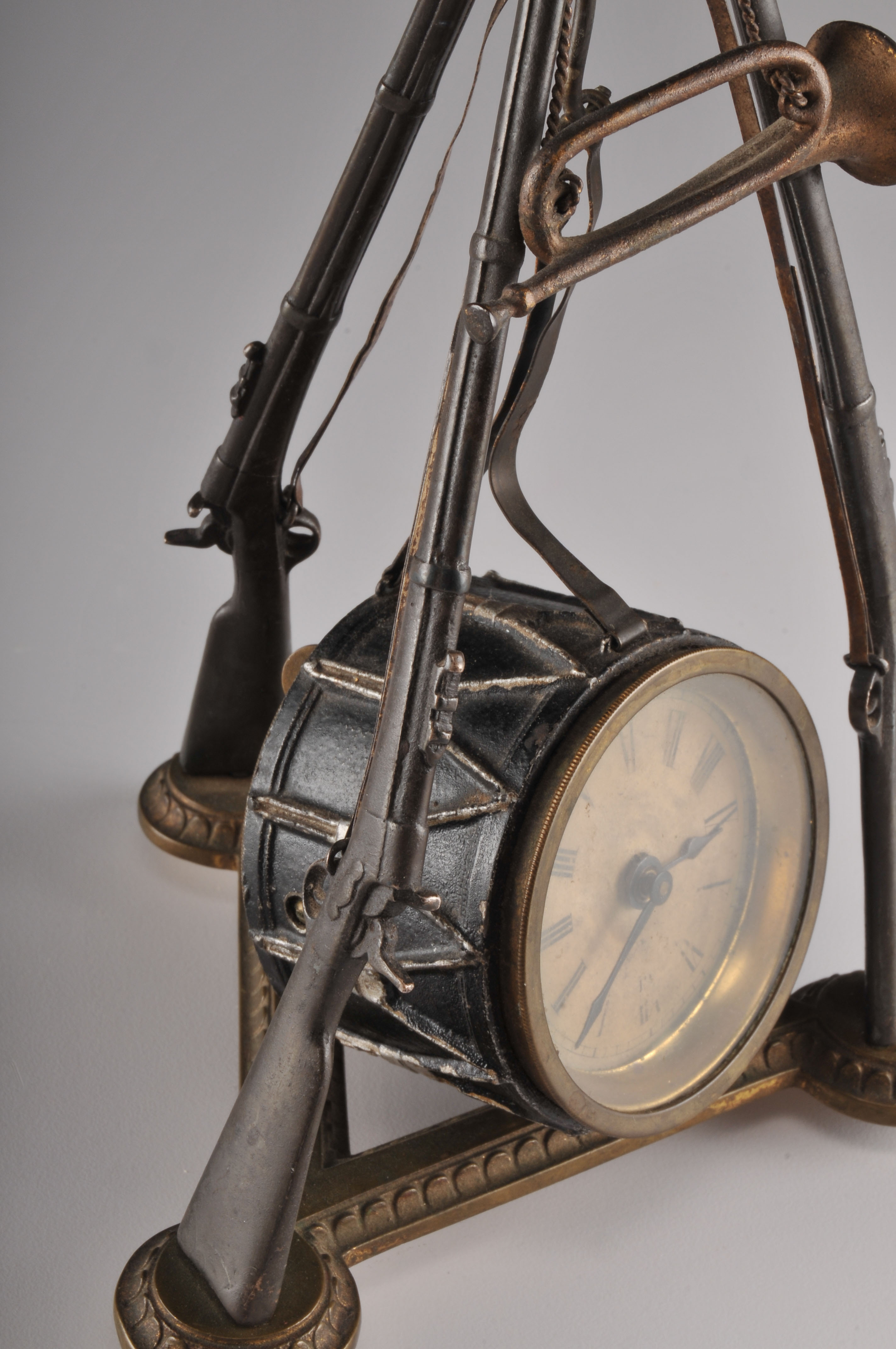 Ansonia "Army" Stacked Civil War Arms Clock