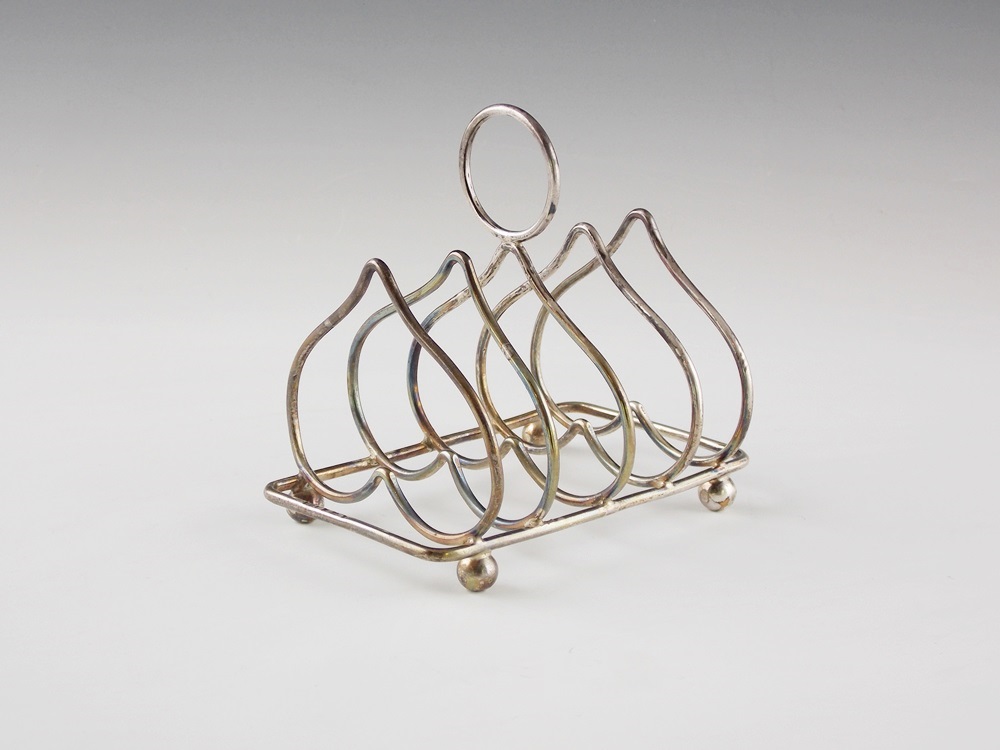 Antique Sterling Heart Toast Caddy EBTH