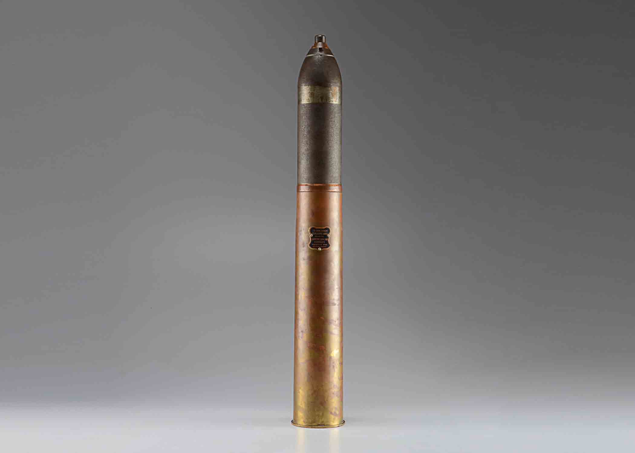 Sample WWII 75mm High Explosive Shell, American Can Company