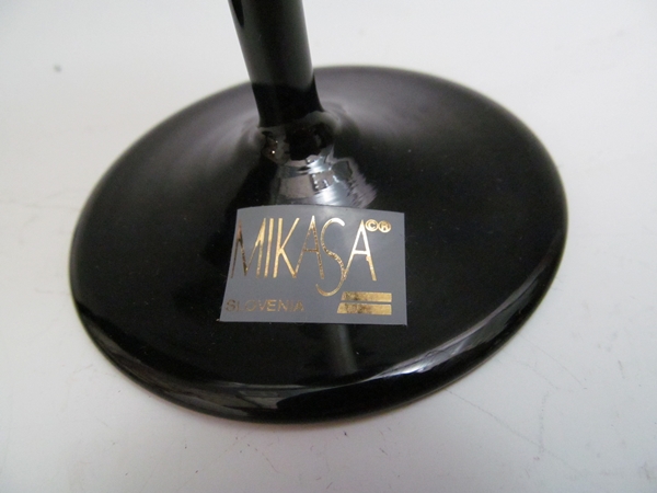 Elite Black Mikasa Crystal Glasses