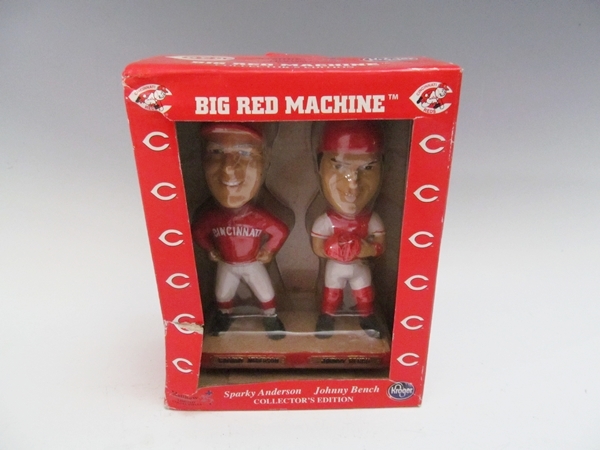 Sparky Anderson & Johnny Bench Bobblehead Set