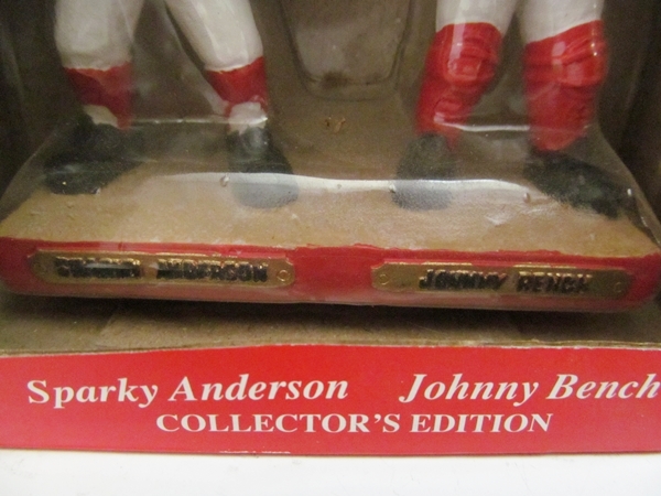 Sparky Anderson & Johnny Bench Bobblehead Set