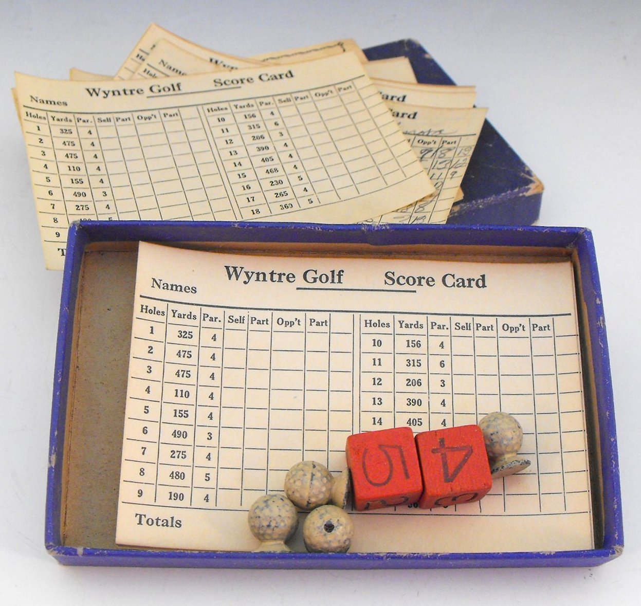 Rare 1920s All Fair Wyntre Golf Game Pieces