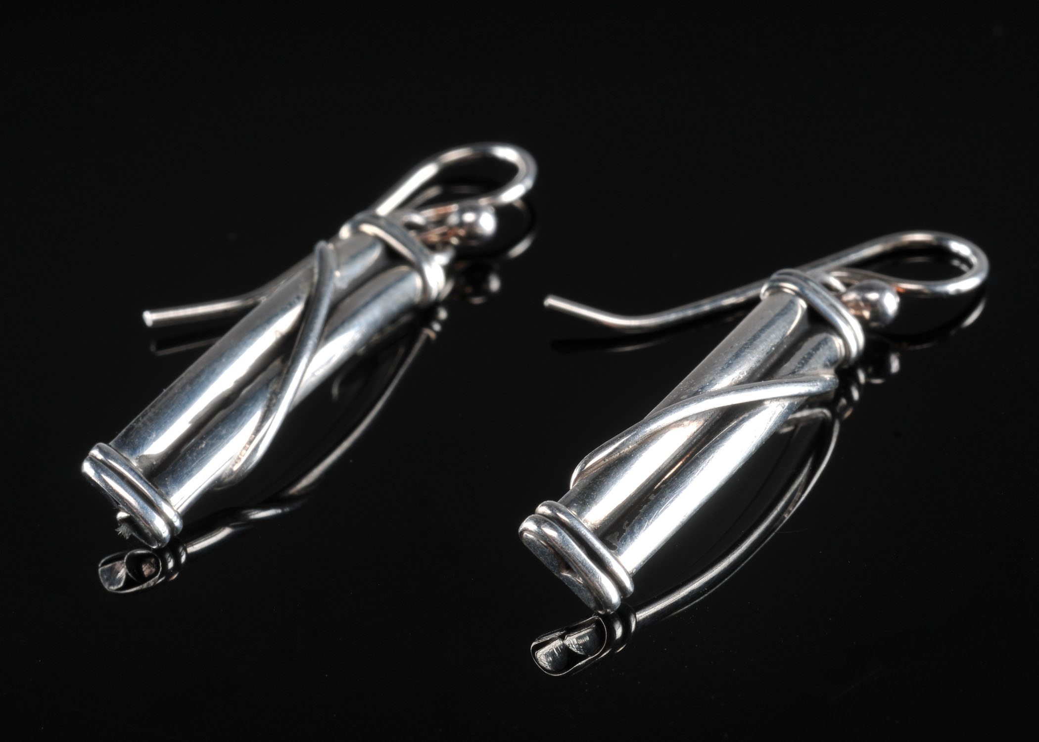 Navajo Sterling Silver Lady's Modern Earrings