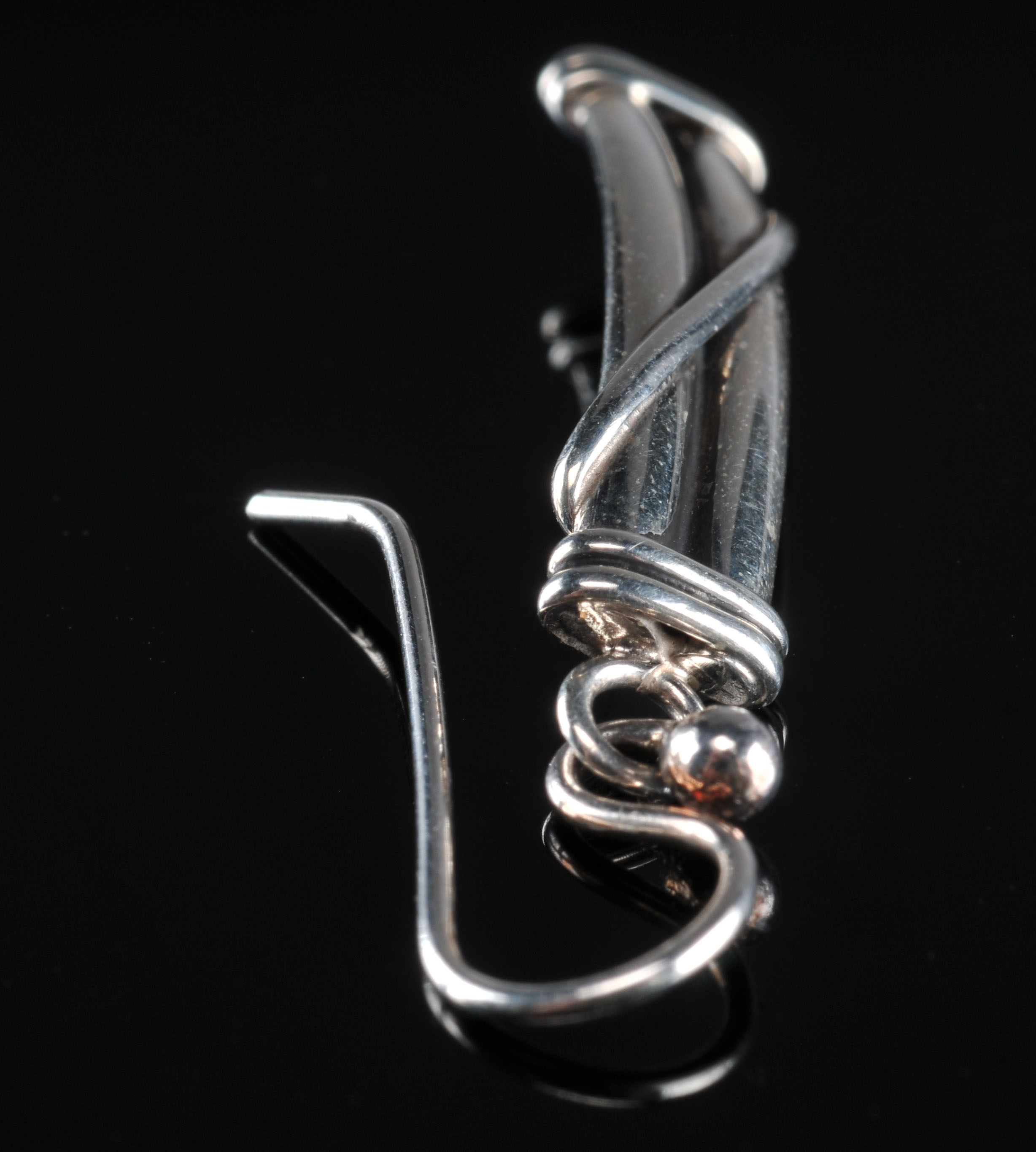 Navajo Sterling Silver Lady's Modern Earrings