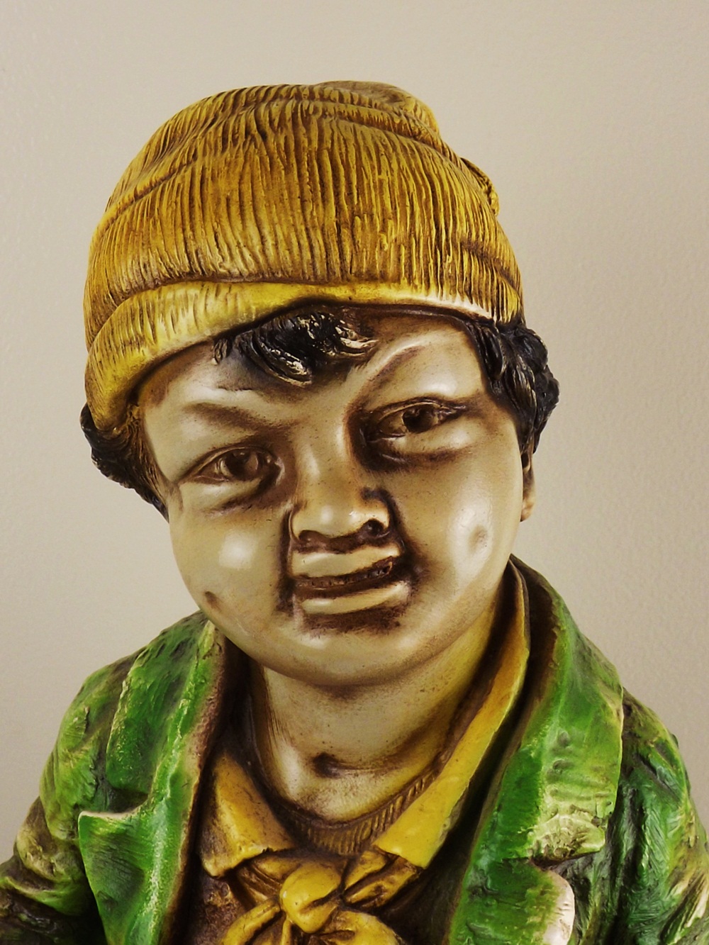 Vintage Peasant Children Plaster Sculptures