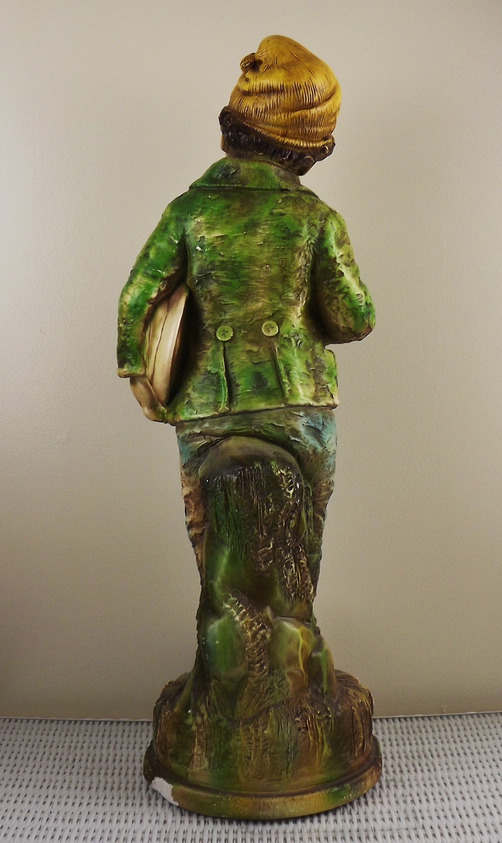 Vintage Peasant Children Plaster Sculptures