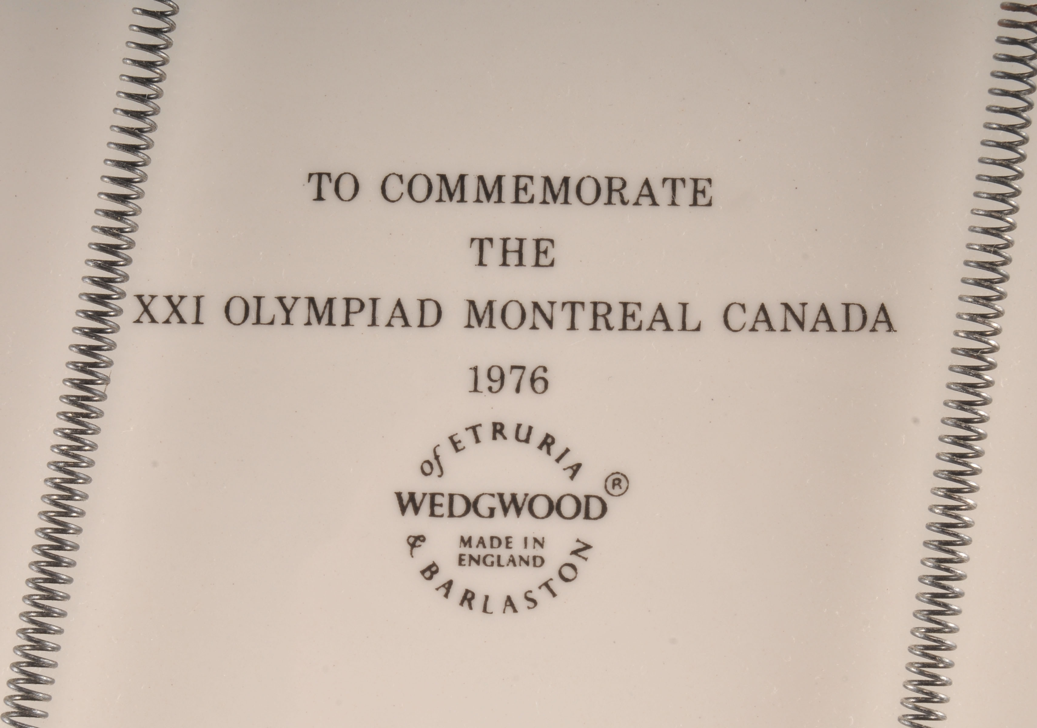 1976 Wedgwood Commemorative Plate of "XXI Olympiad in Montreal Canada" 