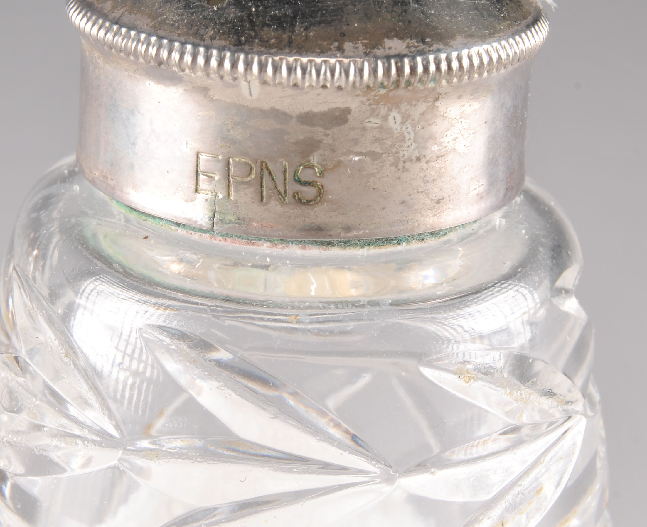 Pair of vintage Waterford Crystal Salt and Pepper shakers in the "Glandore" pattern 