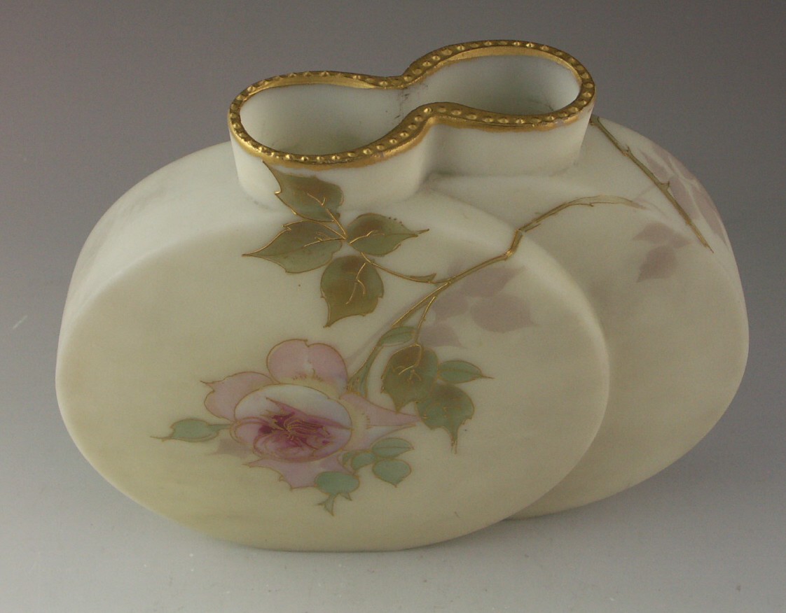 Antique Satin Glass Round Vase