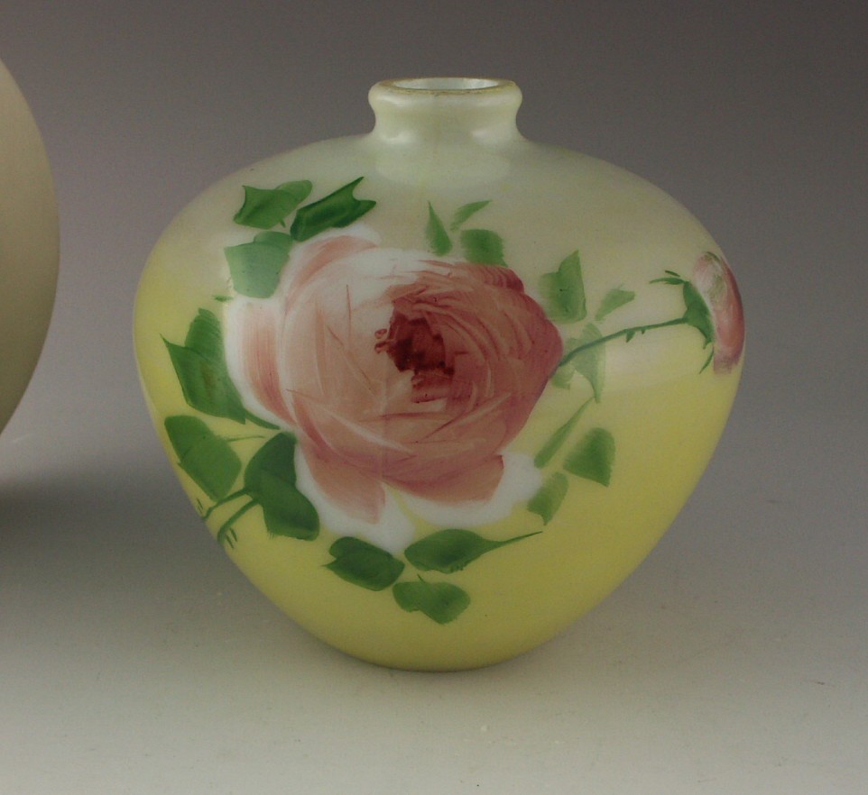 Antique Satin Glass Round Vase