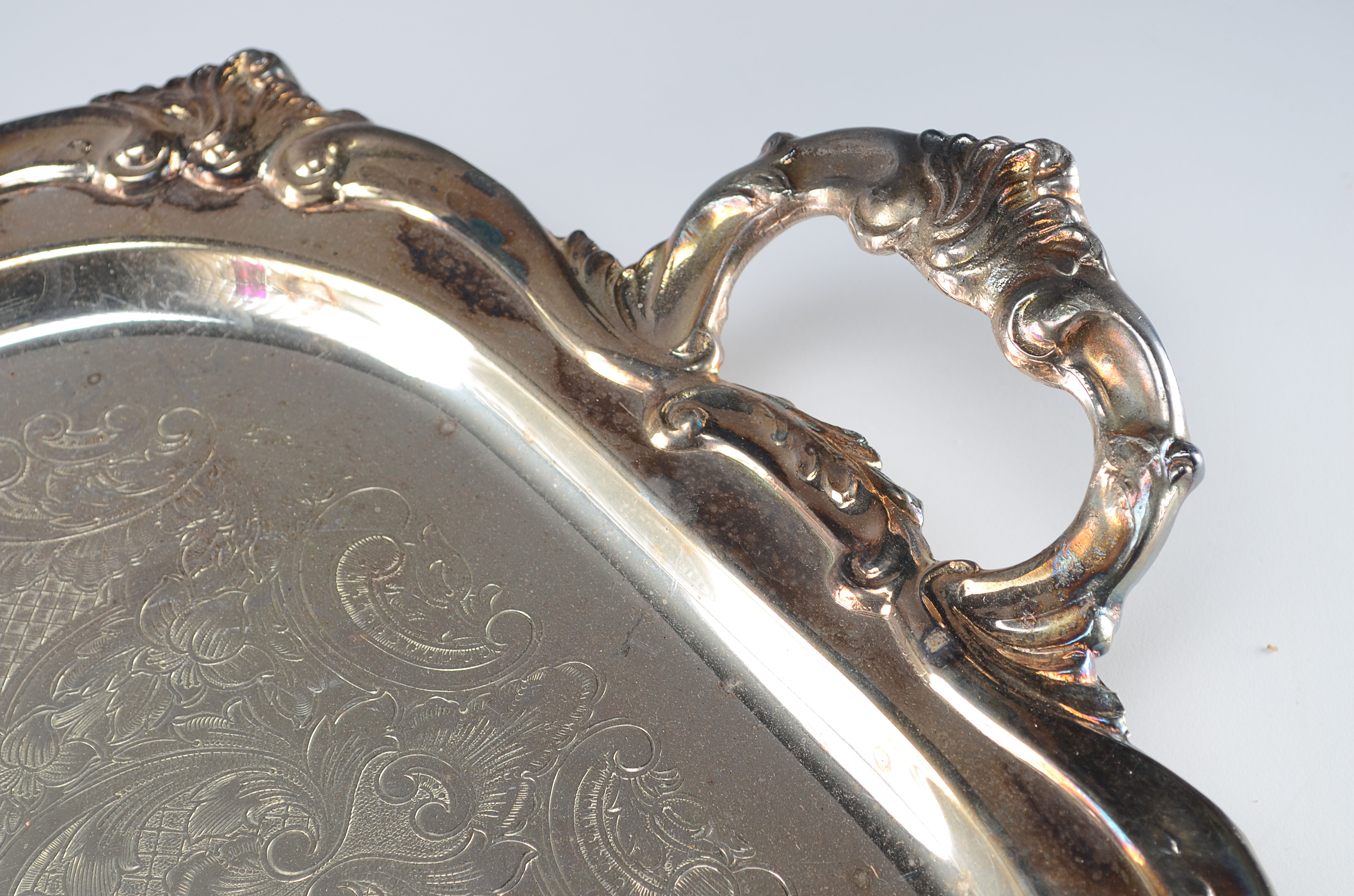 Large Eaton Heated Silver-Plate Serving Tray