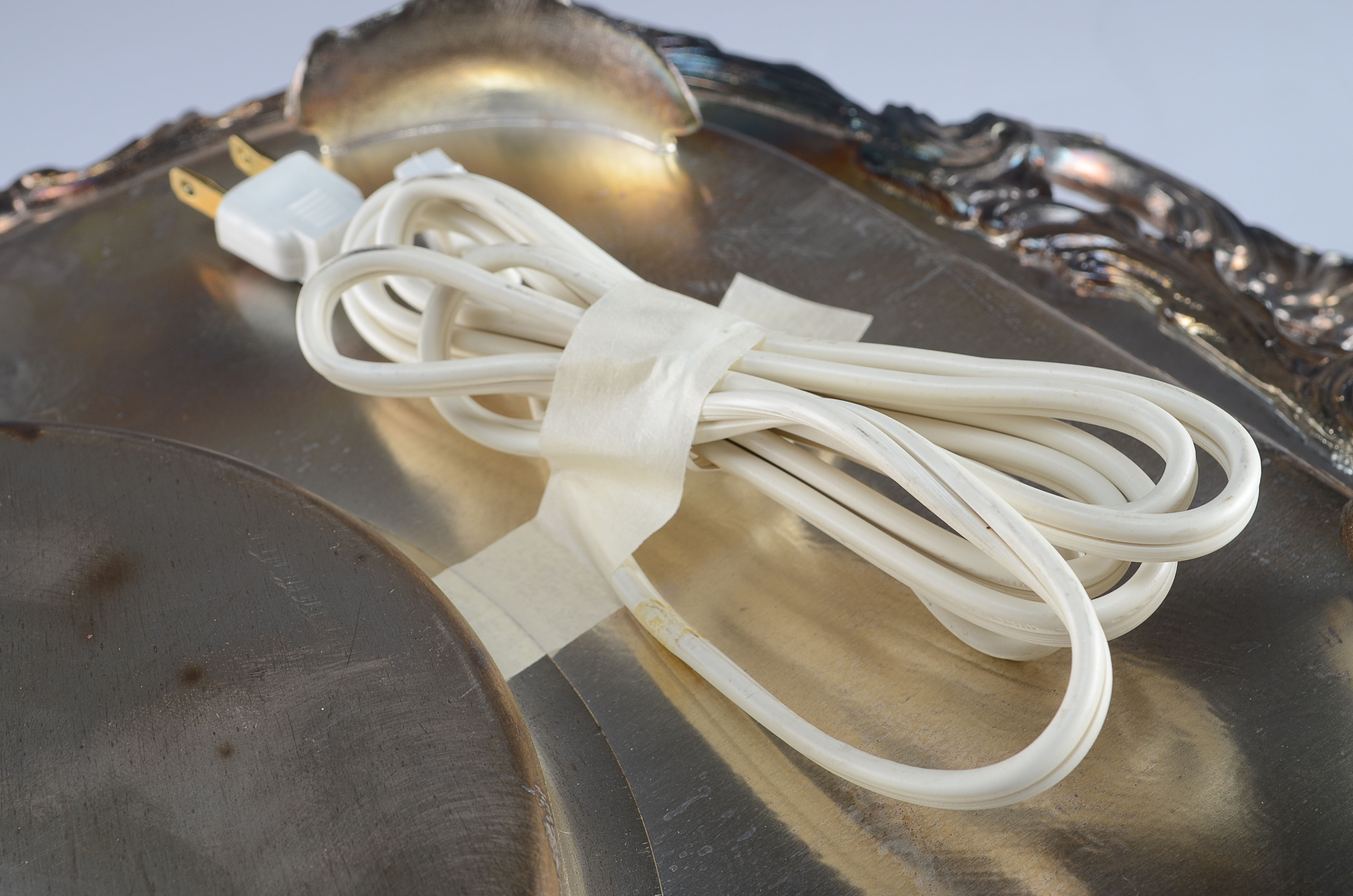 Large Eaton Heated Silver-Plate Serving Tray