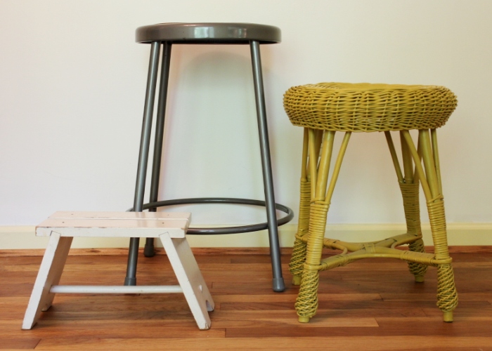 Trio of Vintage Stools