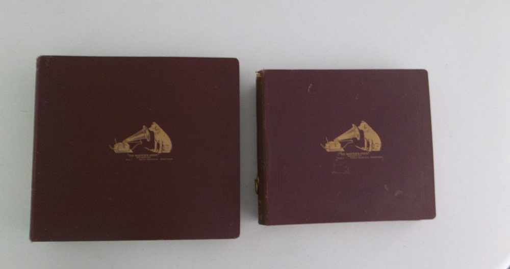 Two  Vintage "His Masters Voice " Record Album Storage Books