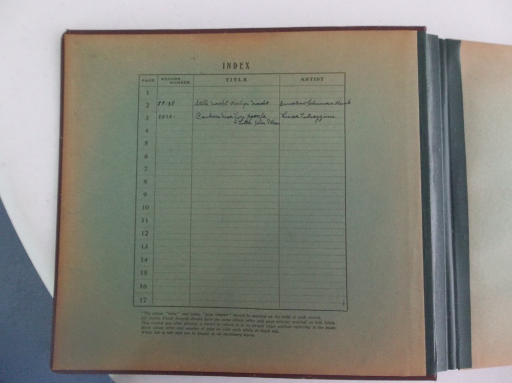 Two  Vintage "His Masters Voice " Record Album Storage Books