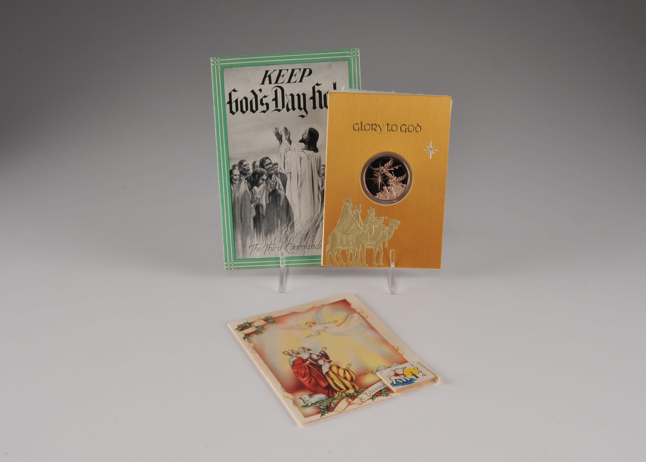 Three Vintage Religious Themed Ephemera Pieces